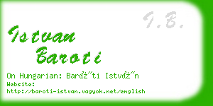 istvan baroti business card